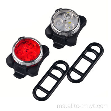 Set lampu basikal yang boleh dicas semula LED